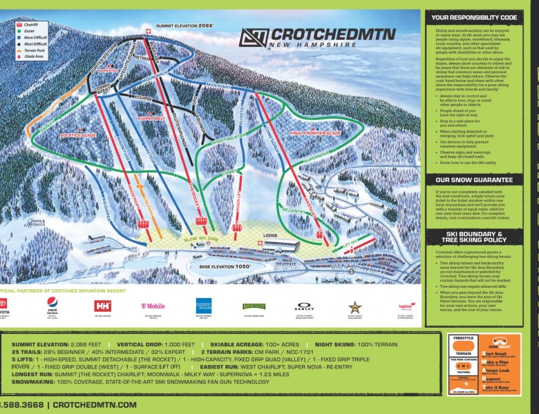 2022-23 Crotched Mountain Trail Map