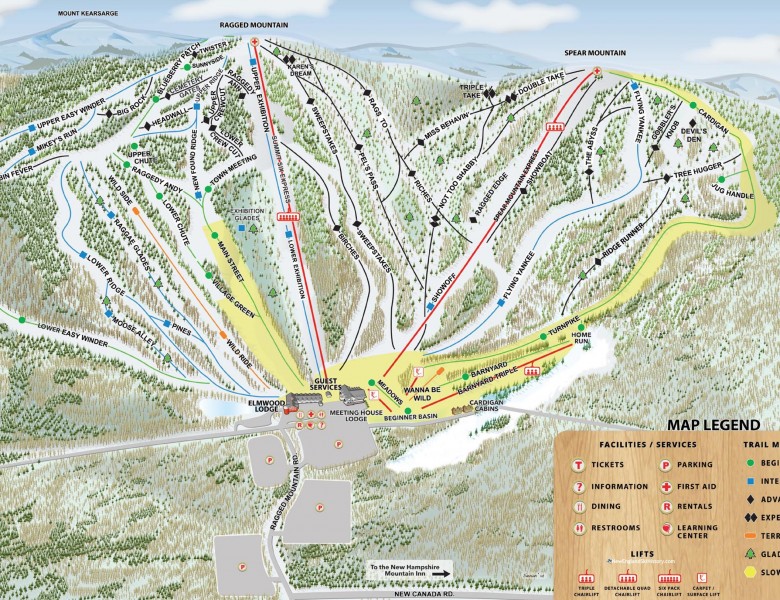 2022-23 Ragged Mountain Trail Map