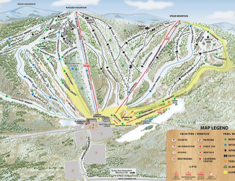 2025-26 Ragged Mountain Trail Map