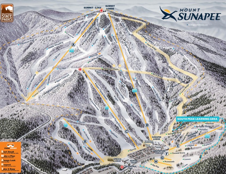 2022-23 Mt. Sunapee Trail Map