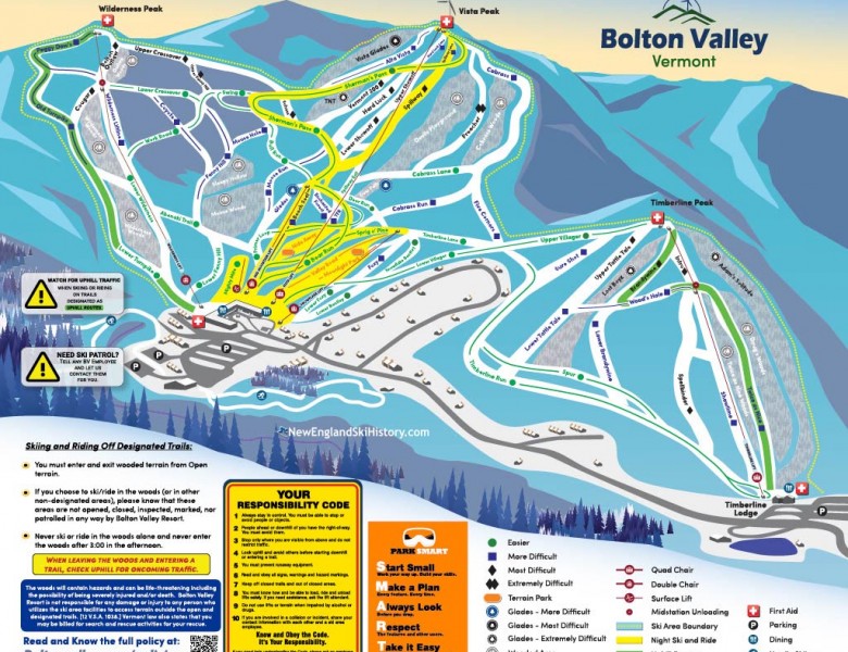 2022-23 Bolton Valley Trail Map