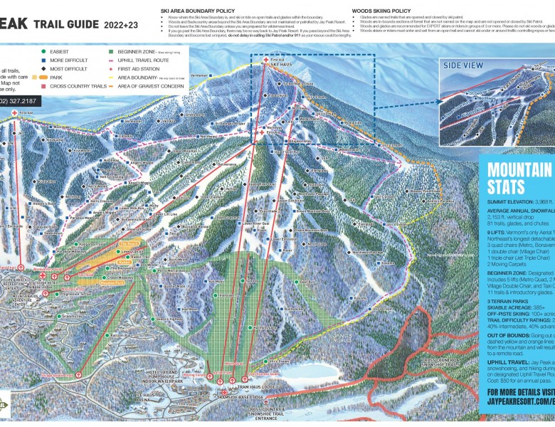 2022-23 Jay Peak Trail Map