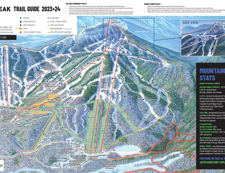 2023-24 Jay Peak Trail Map