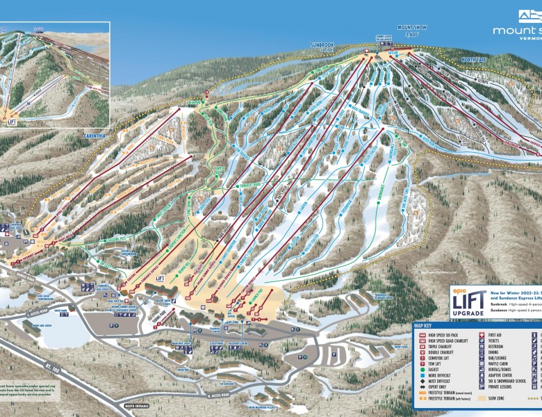 2022-23 Mount Snow Trail Map