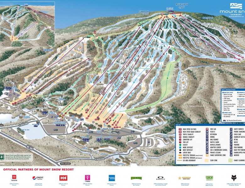 2023-24 Mount Snow Trail Map