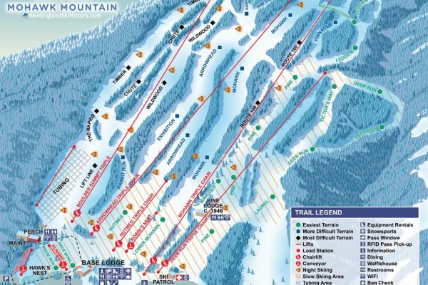 2023-24 Mohawk Mountain Trail Map