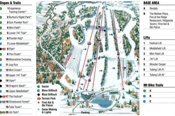 2023-24 Powder Ridge Trail Map