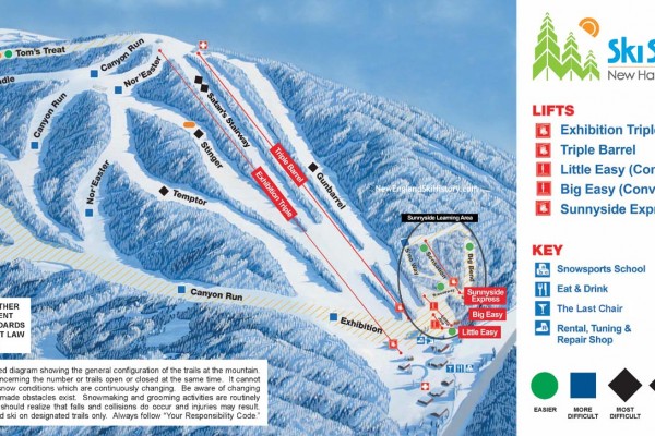 2022-23 Ski Sundown Trail Map