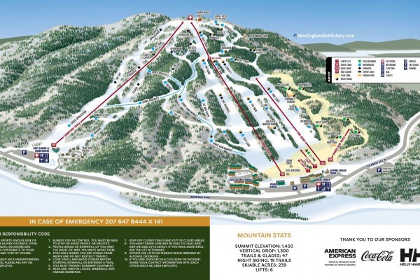 2023-24 Pleasant Mountain Trail Map