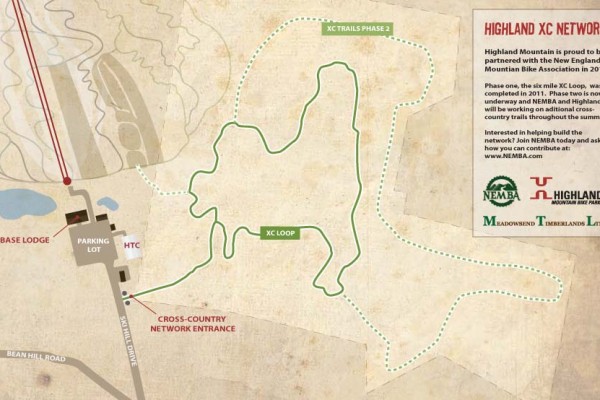 2012 Highland Mountain Bike Park XC Map
