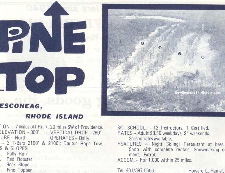 1970-71 Pine Top Trail Map