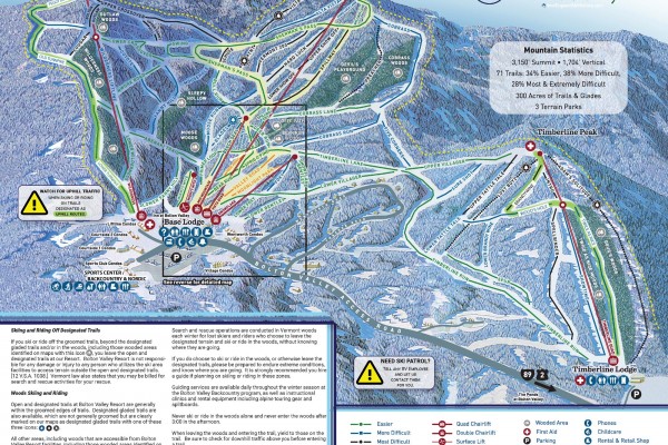 2020-21 Bolton Valley Trail Map
