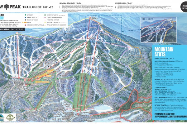 2021-22 Jay Peak Trail Map