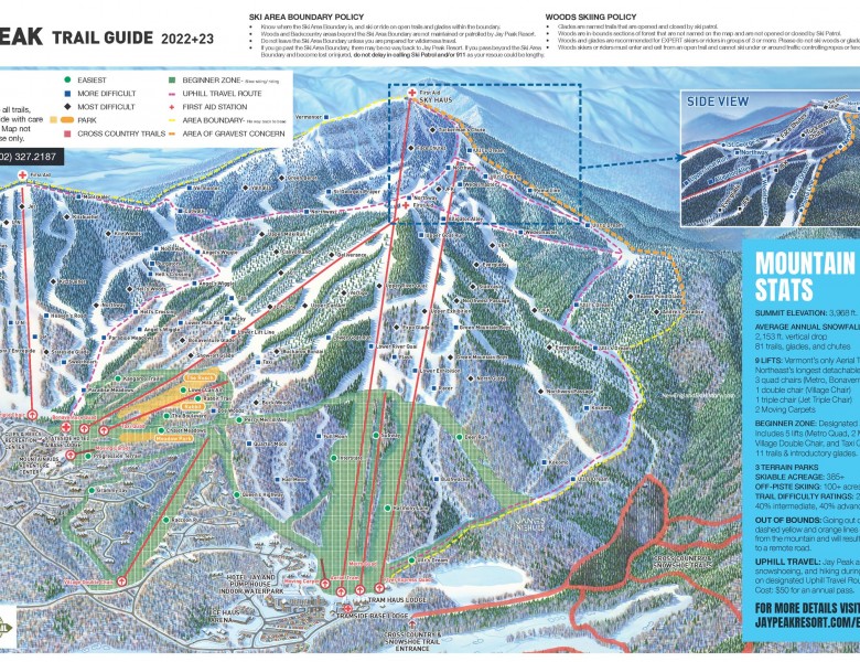 2023-24 Jay Peak Trail Map