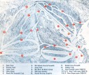 1969-70 Middlebury College Snow Bowl trail map
