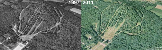 Eaton Mountain Aerial Imagery, 1997 vs. 2011